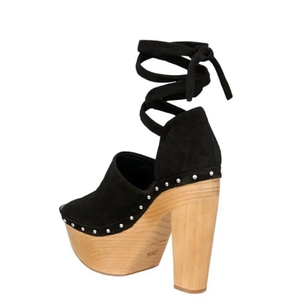 ZARA HIGH-HEEL LEATHER SANDALS - LIMITED EDITION BLACK SIZE 8 | 4305/110